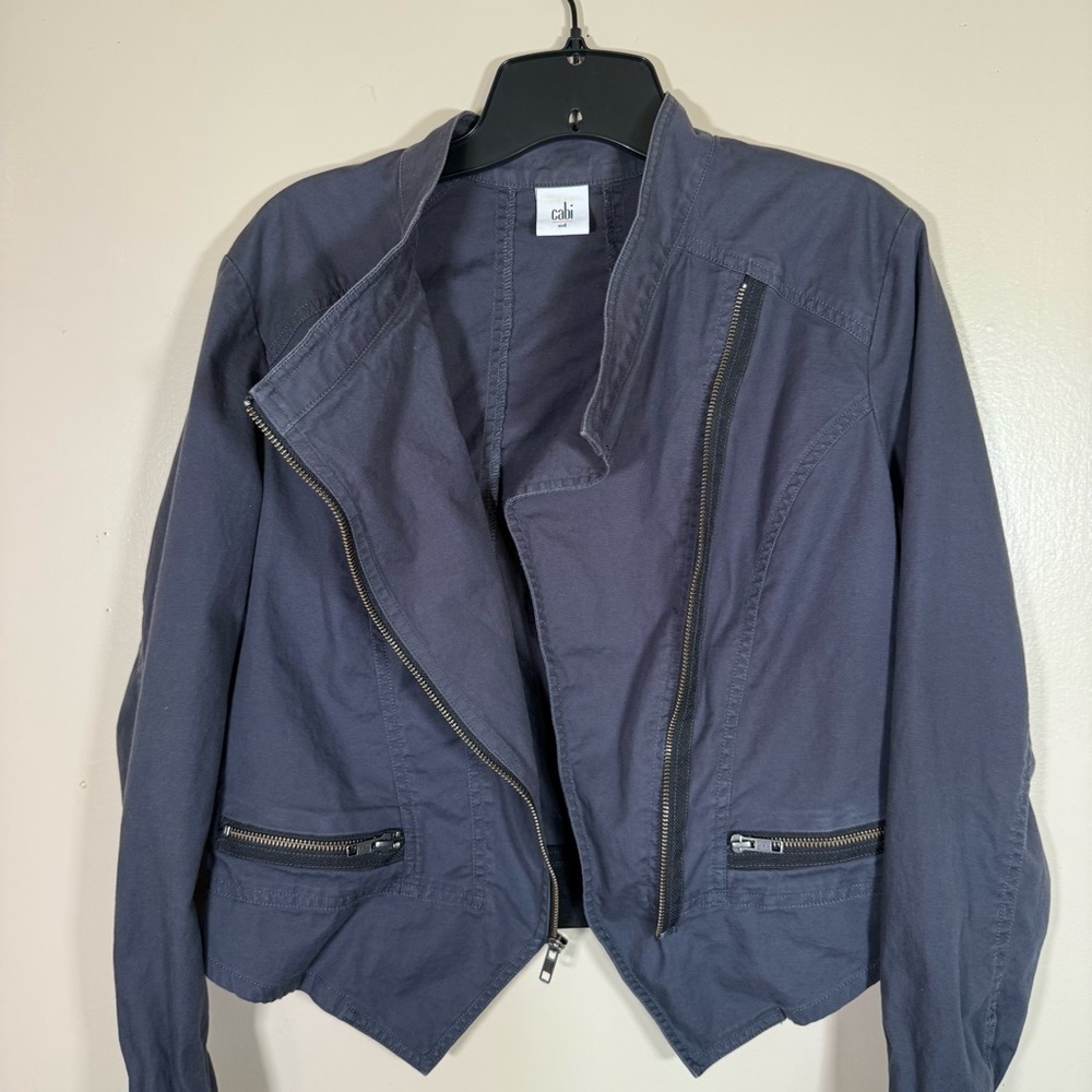 CAbi 3023 Twilight Moto Jacket Charcoal Gray Size Medium - Picture 4 of 9